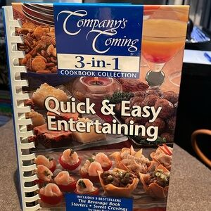 Company's Coming - 3 in 1 - Quick & Easy Entertaining - Bev. Book, Starters &...